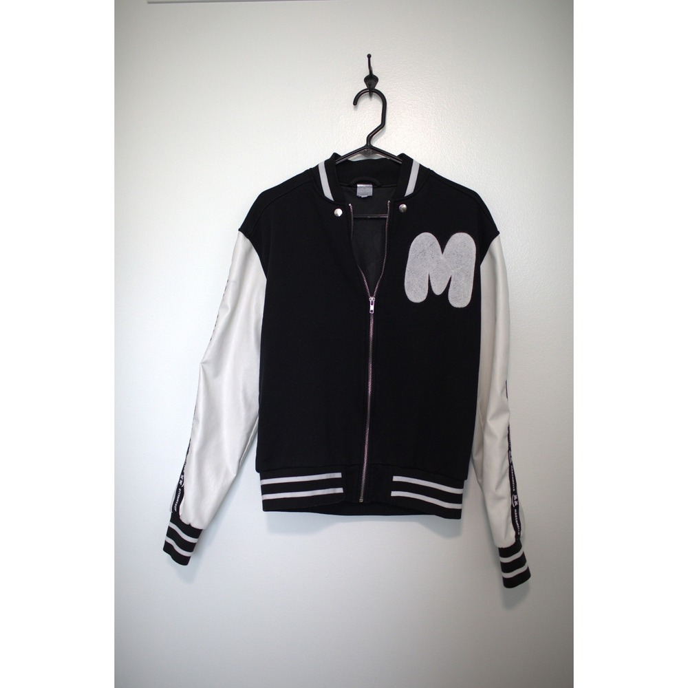 Marshmello Official Merchandise Varsity Letterman Jacket Black White Small